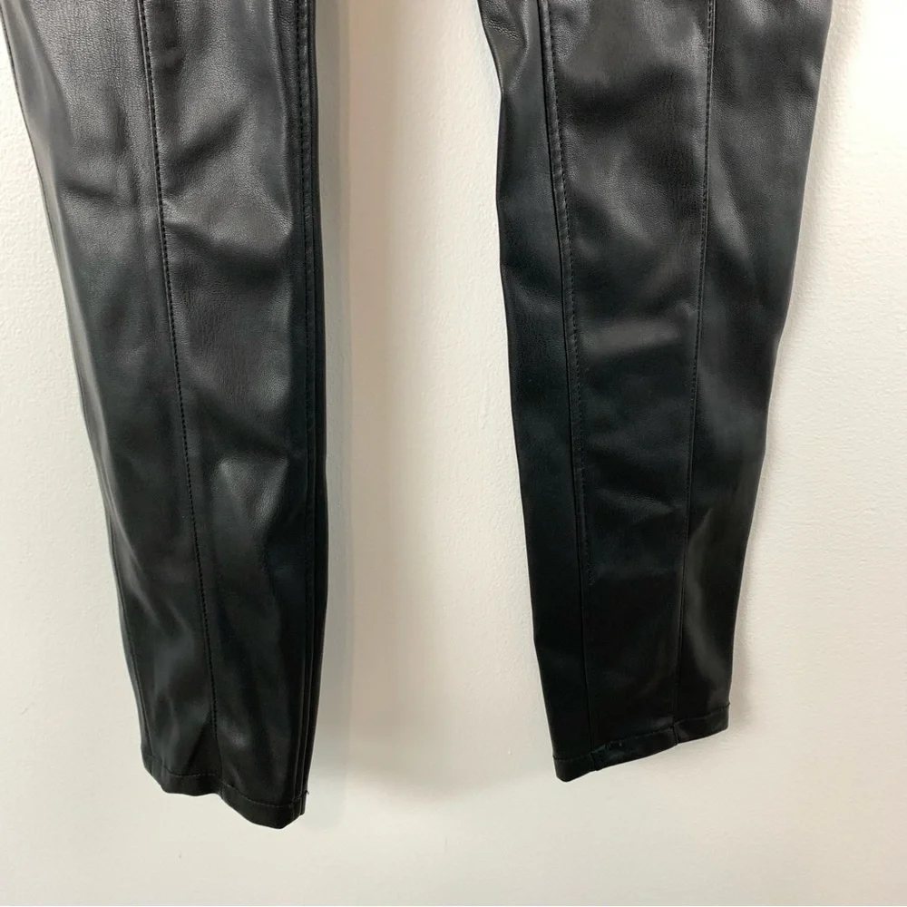 Free People We The Free Spitfire Stacked Skinny Pants Faux Leather Size 25